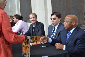 congressman-john-lewis-and-his-co-authors-andrew-aydin-and-nate-powell-at-the-2013-southern-festival-of-books