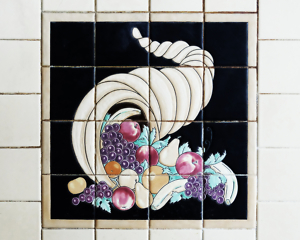 Detail from tile wall from at the old Woolworth's lunch counter. Photo: Anthony Scarlati