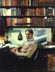 Shelby Foote in his study.